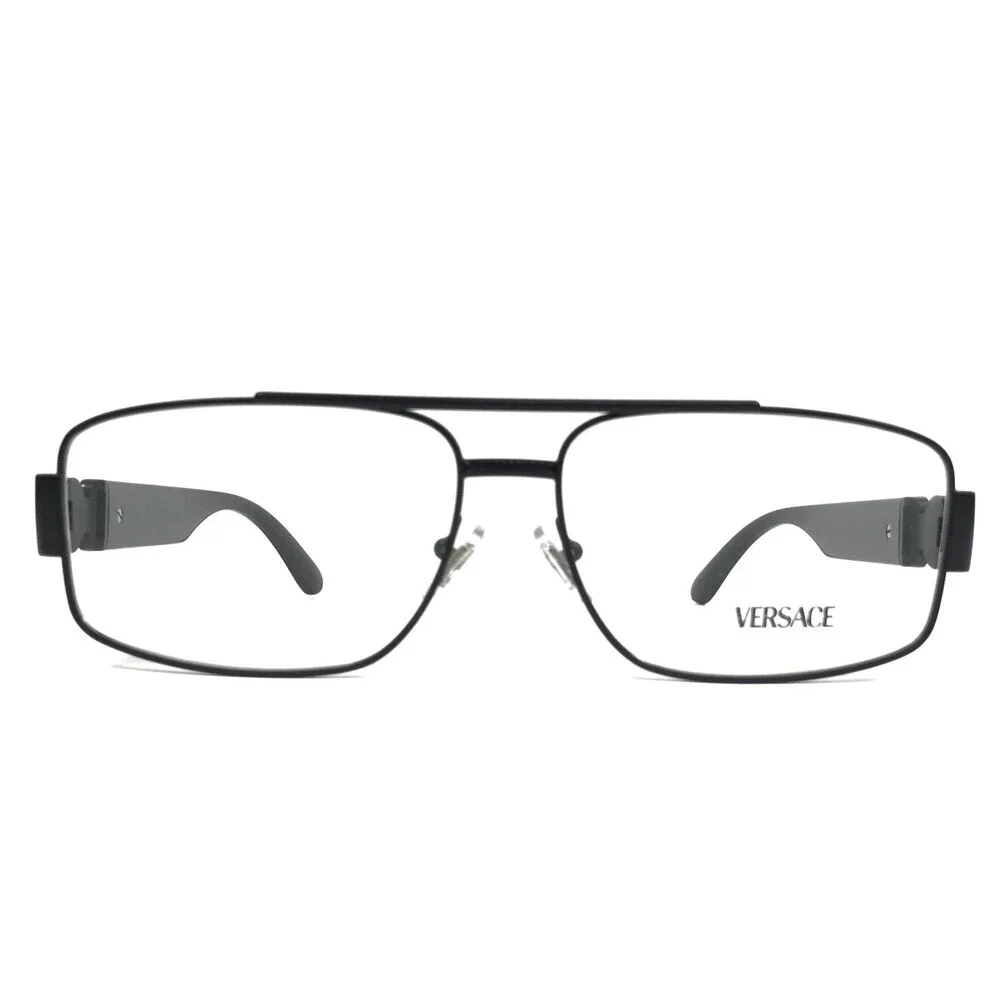 Versace Eyeglasses Frames MOD.1317 1436 Matte Black Rectangle Full Rim 58-14-145